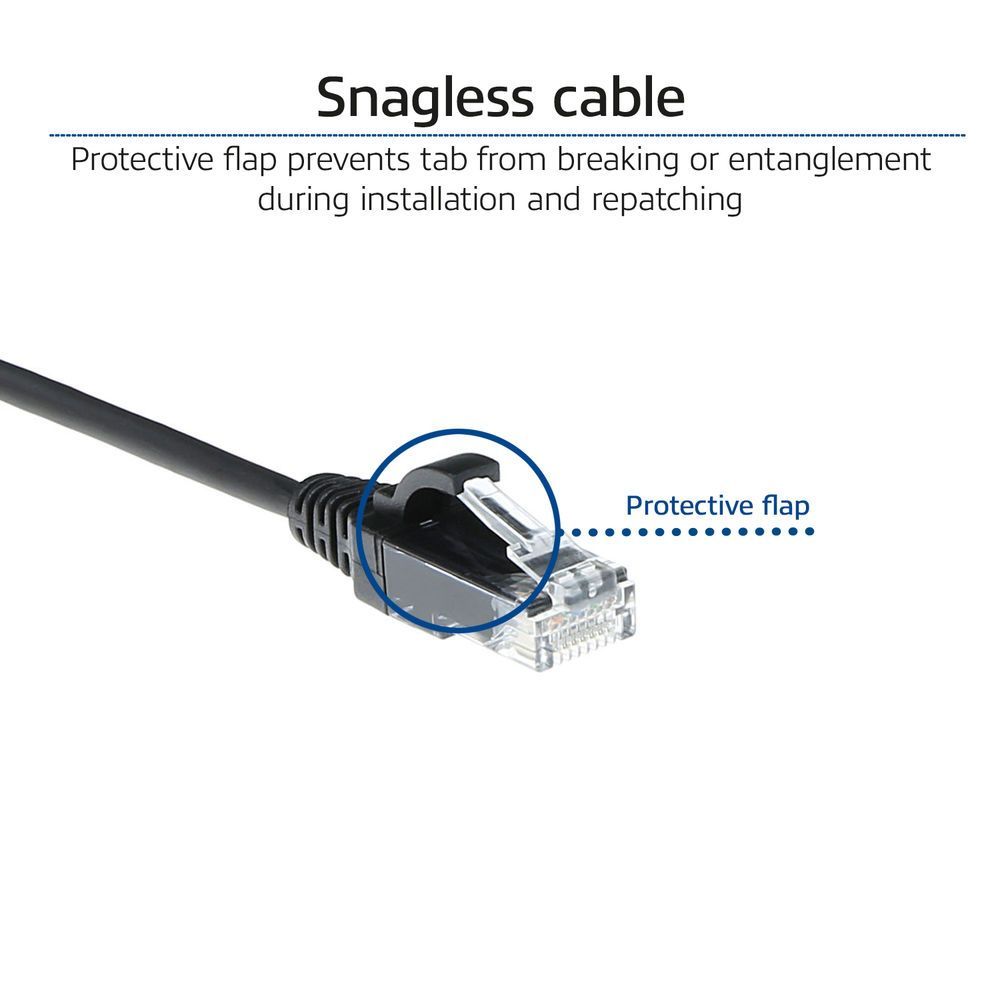 ACT CAT6A U-UTP Patch Cable 7m Black