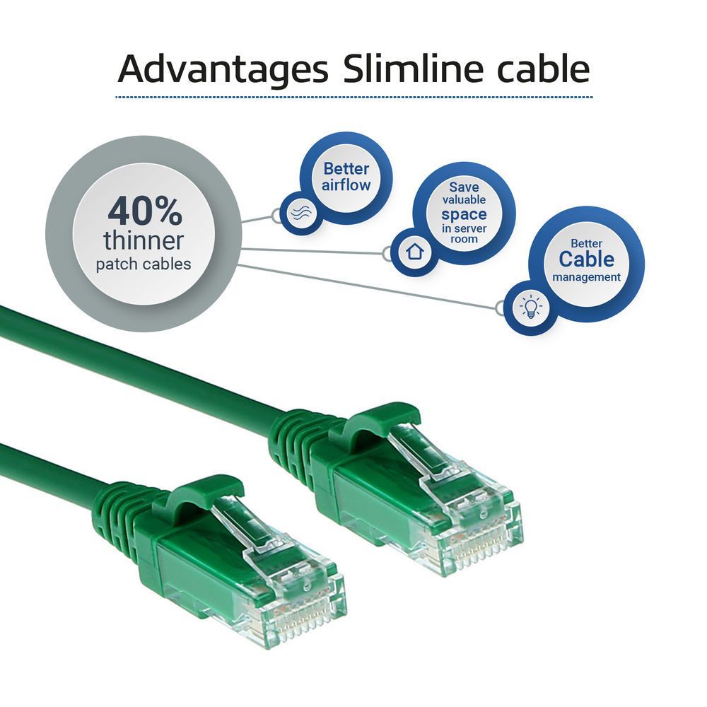 ACT CAT6 U-UTP Patch Cable 5m Green