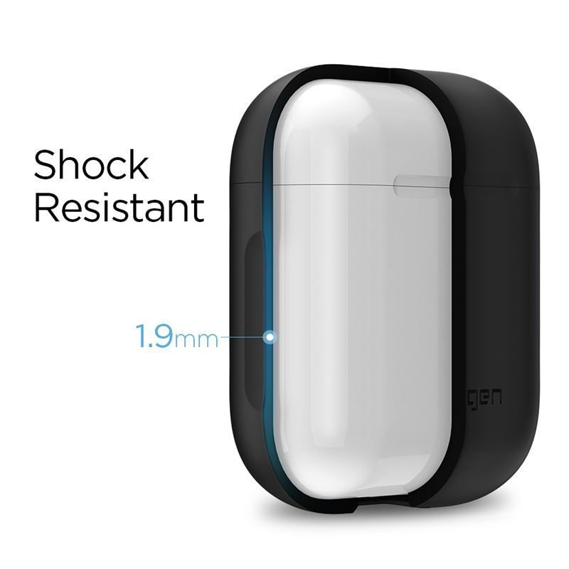 Spigen Silicone case, black - AirPods 1/2019