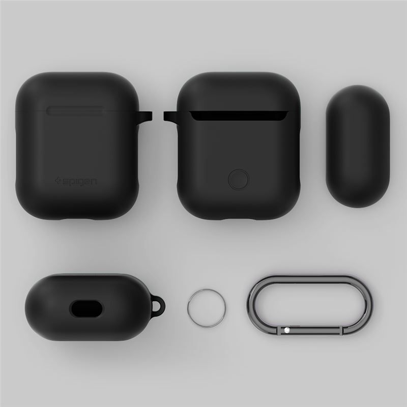 Spigen Silicone case, black - AirPods 1/2019