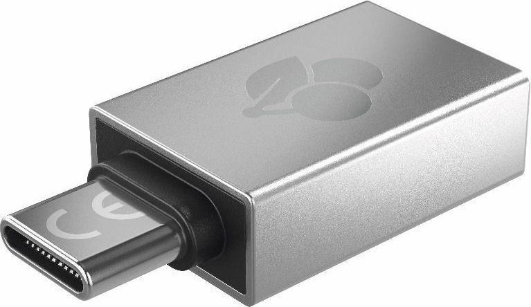 Cherry USB-A USB-C Adapter Silver