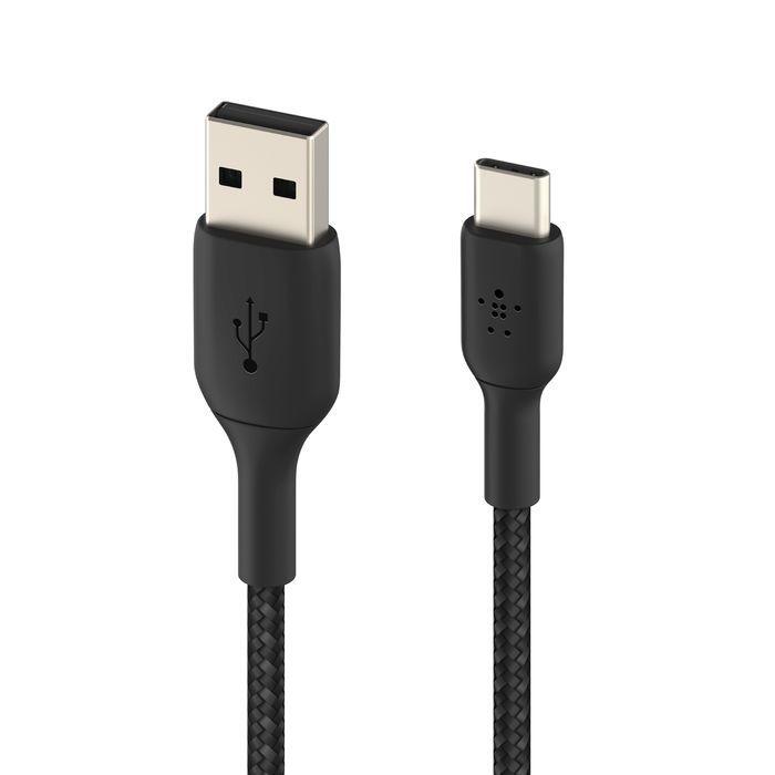 Belkin BoostCharge Braided USB-C to USB-A Cable 0,15m Black