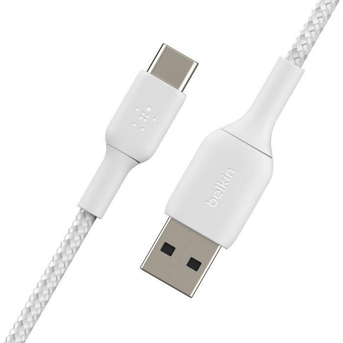 Belkin Braided USB-C to USB-A Cable 0,15m White