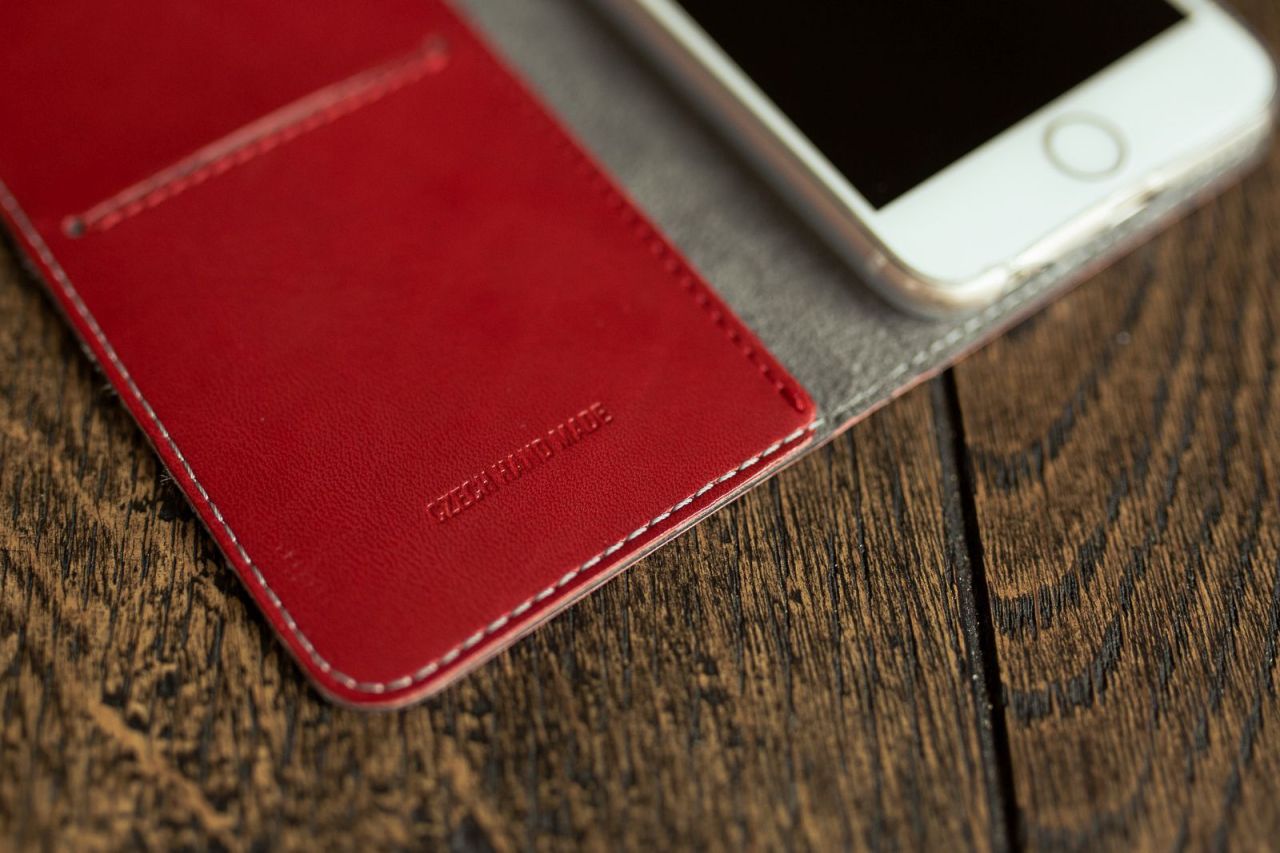 FIXED Wallet oldalranyíló telefontok FIT Apple iPhone 12 Pro Max, Piros, Mobiltelefon Kiegészítő