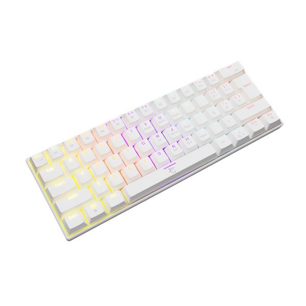 White Shark GK-2022W Shinobi Red Switches Mechanical 60% Gaming Keyboard White HU