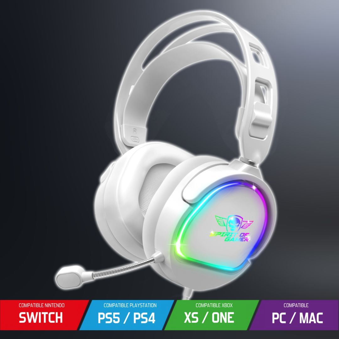 Spirit Of Gamer PRO H6 RGB Gaming Headset Arctic