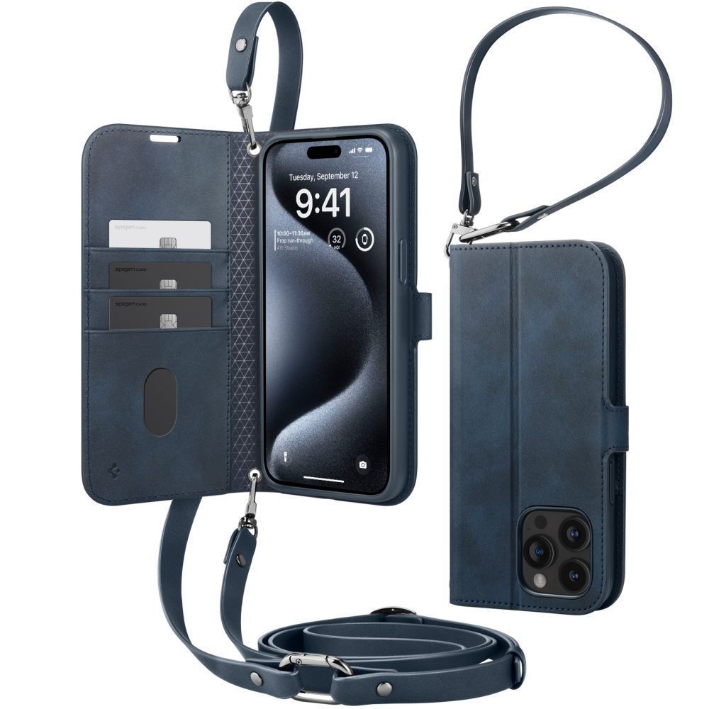 Spigen Wallet S Pro iPhone 15 Pro Max Navy