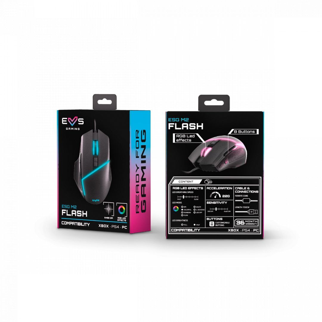 Energy Sistem ESG M2 Flash RGB Gaming mouse Black