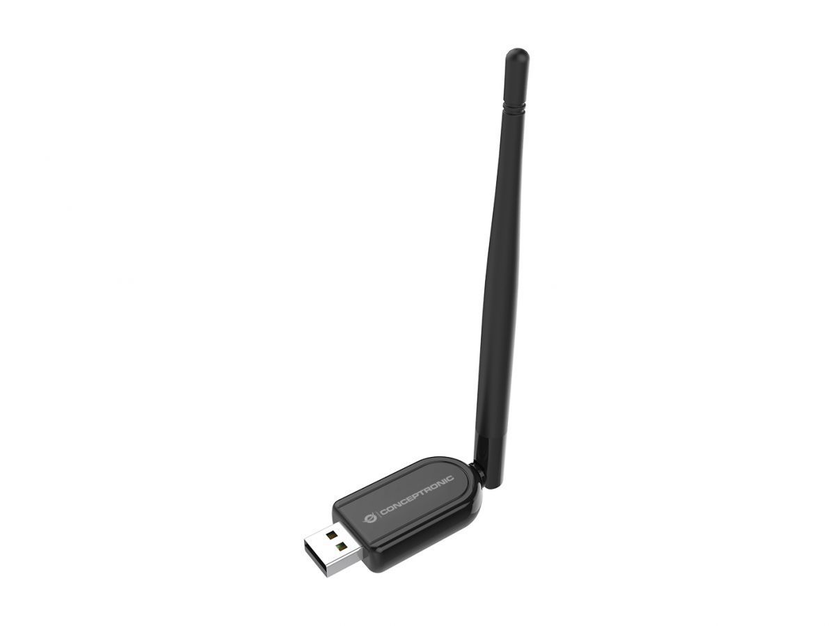 Conceptronic ABBY07B Long Range Bluetooth 5.1 USB Adapter with External Antenna Black