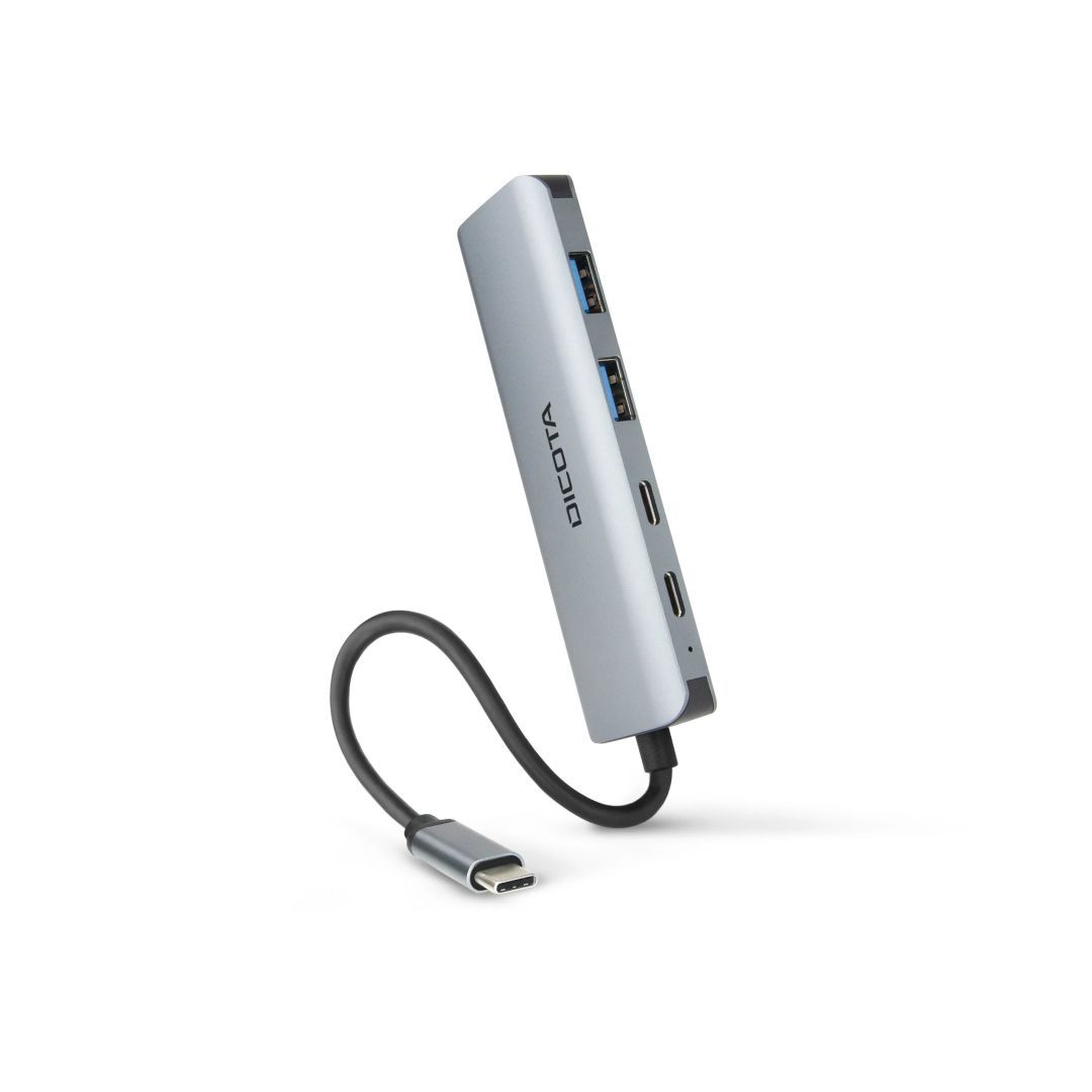 Dicota USB-C 4-in-1 Highspeed Hub 10 Gbps Silver