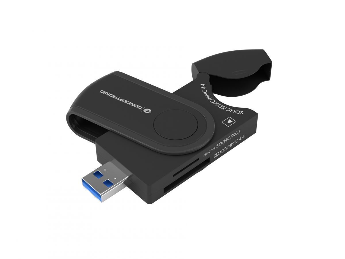 Conceptronic BIAN04B 4-in-1 USB 3.0 Card Reader Black