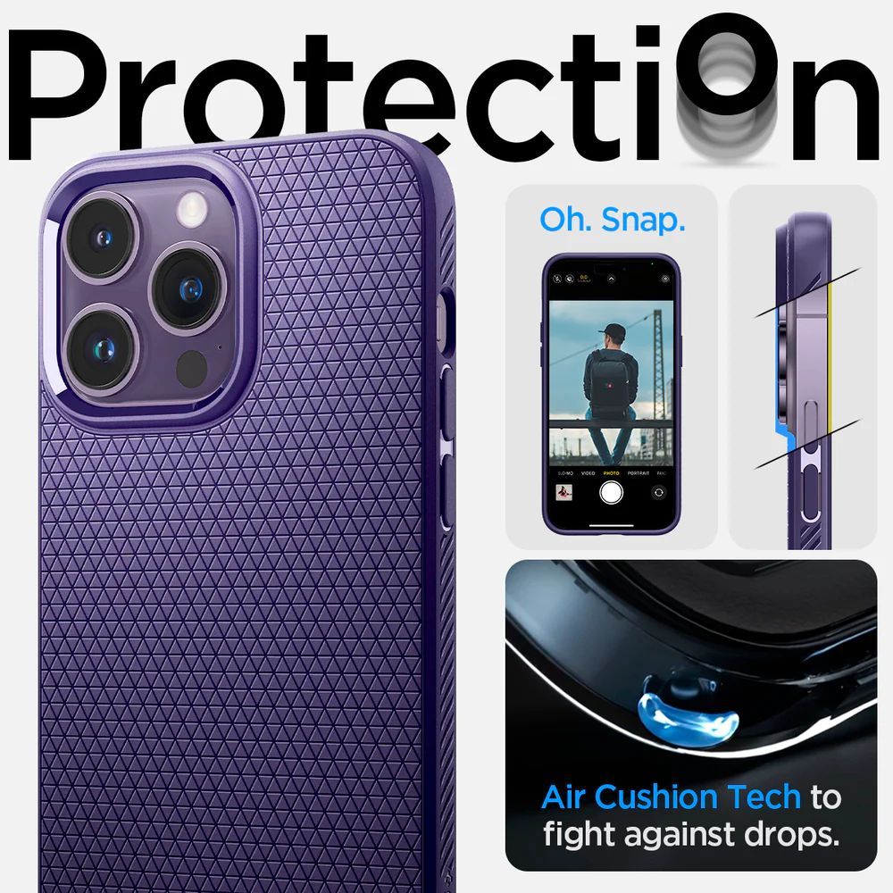 Spigen iPhone 14 Pro Max Case Liquid Air Purple