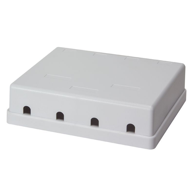 Logilink NK4034 Keystone Surface Mount Box 4 Port White