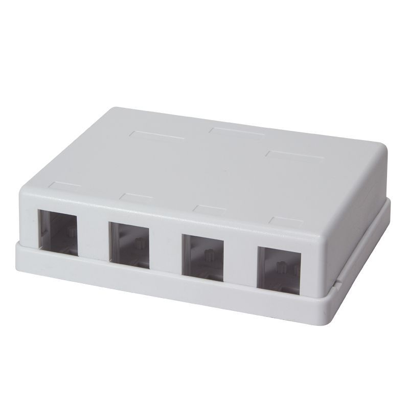 Logilink NK4034 Keystone Surface Mount Box 4 Port White