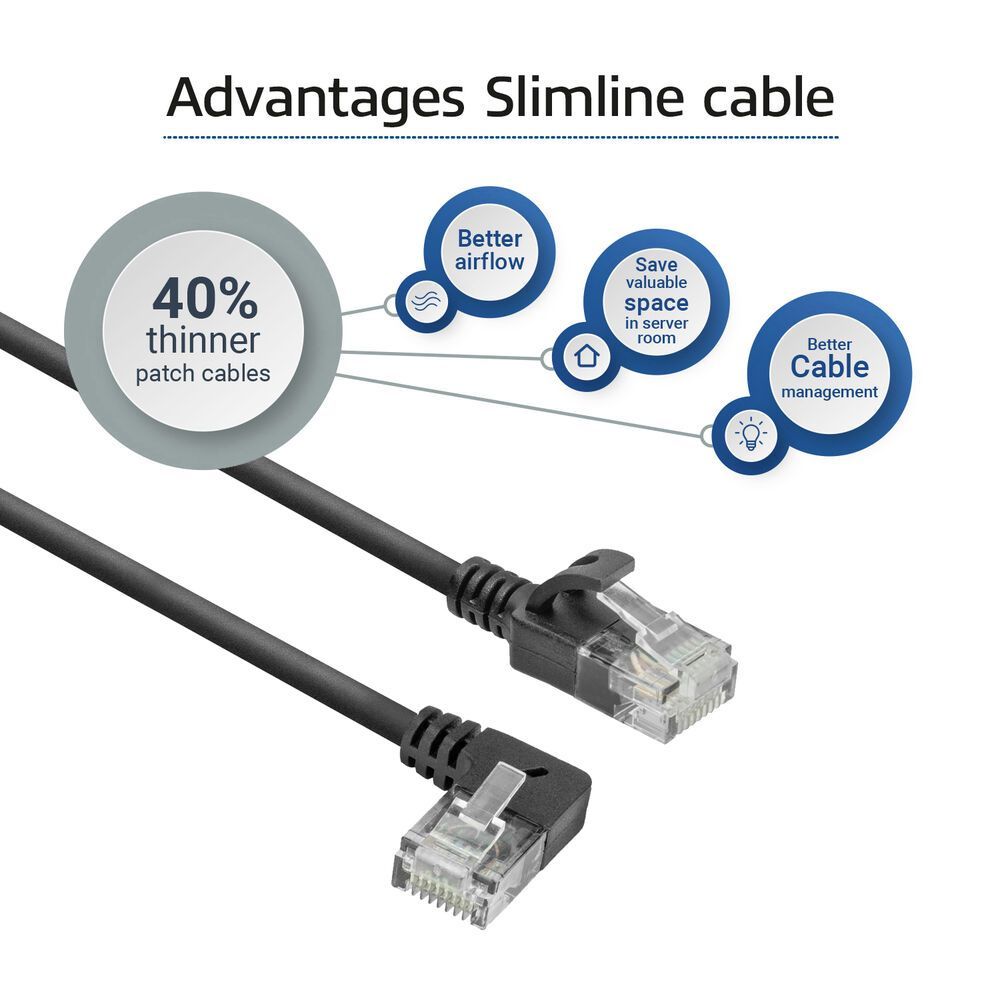 ACT CAT6A U-UTP Patch Cable 0,5m Black