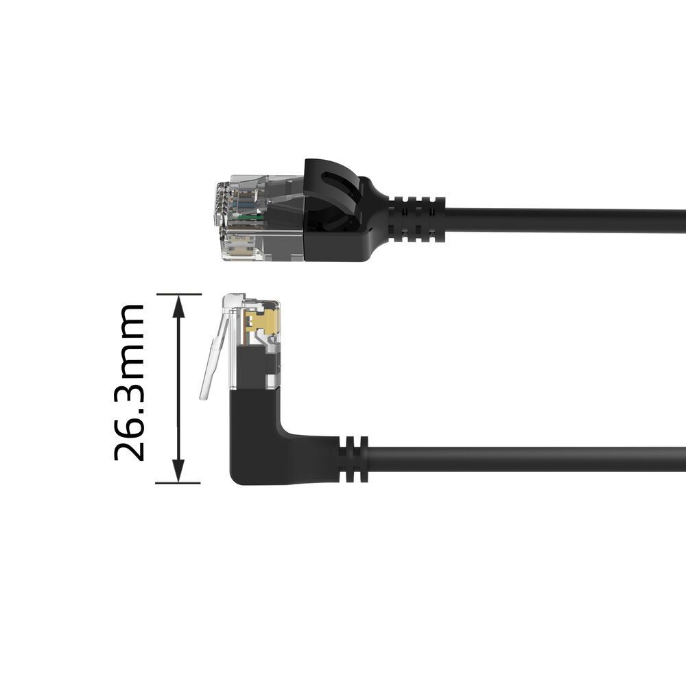 ACT CAT6A U-UTP Patch Cable 0,25m Black