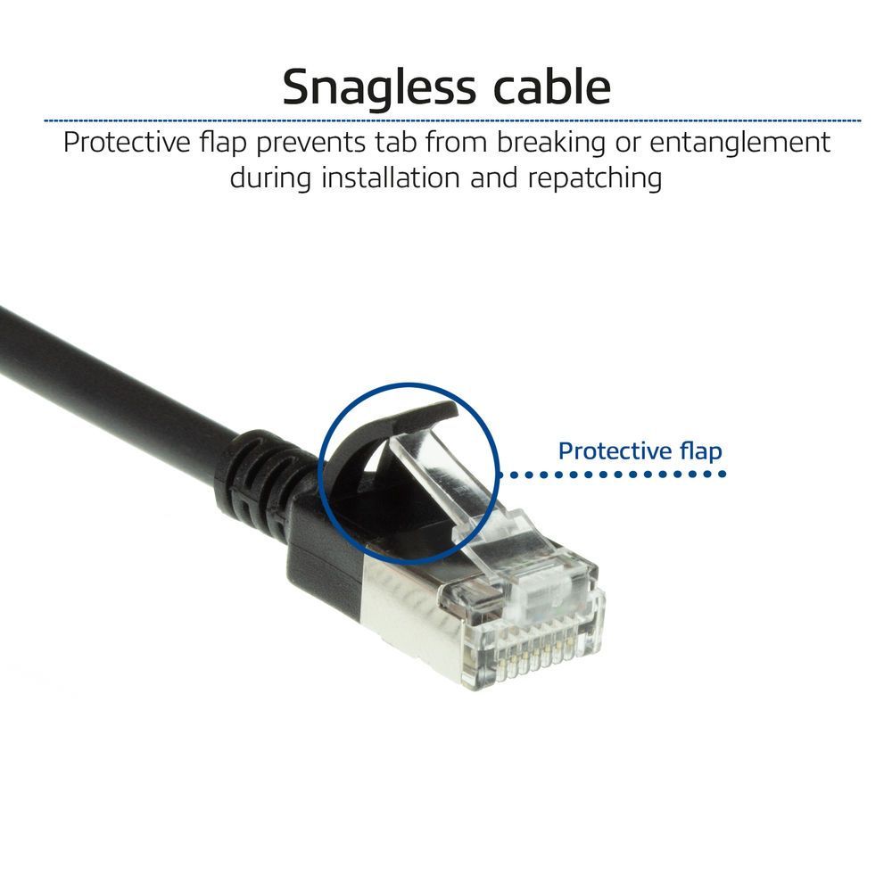 ACT CAT6A U-FTP Patch Cable 3m Black