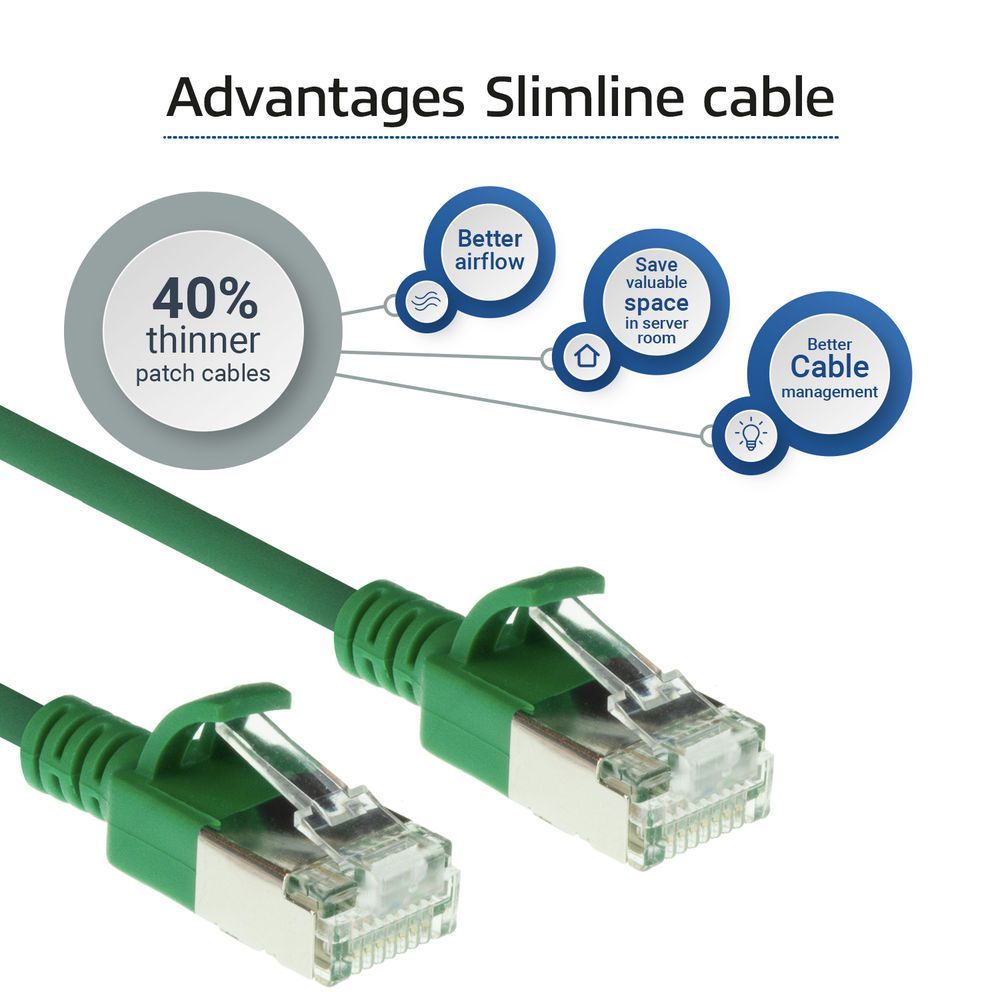 ACT CAT6A U-FTP Patch Cable 10m Green