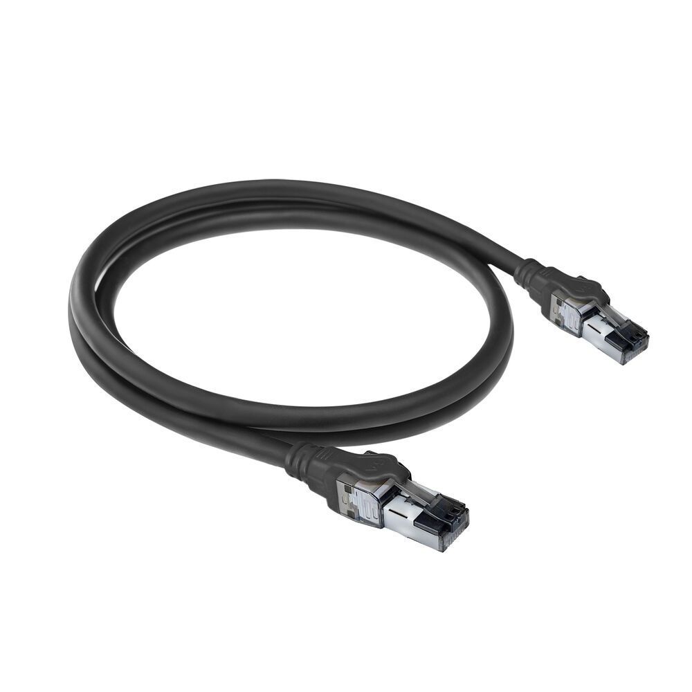 ACT CAT6A S-FTP Patch Cable 1m Black