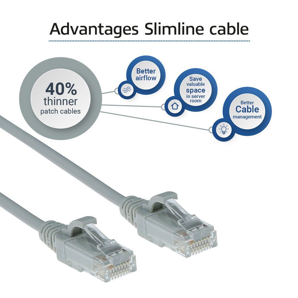 ACT CAT6A U-UTP Patch Cable 7m Grey