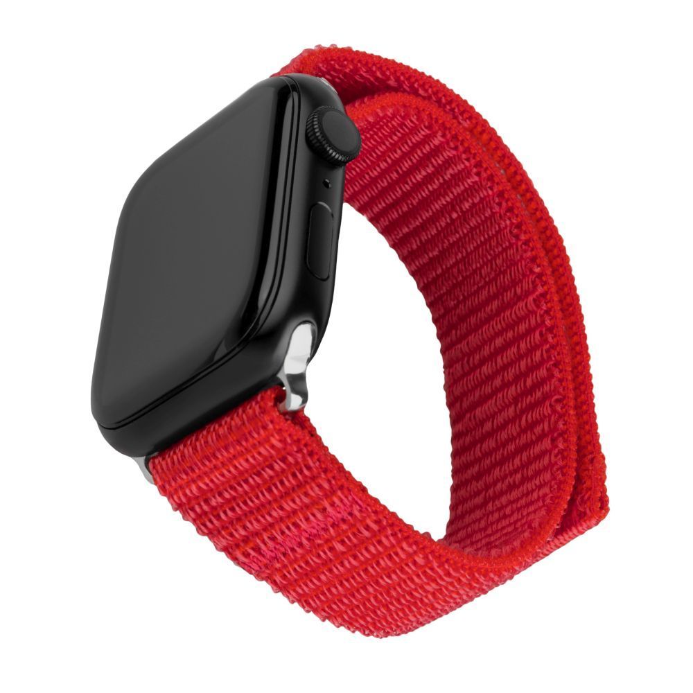 FIXED nylon sportos óraszíj Apple Watch 42/44/45mm-es okosórához, piros FIXNST2-434-RD