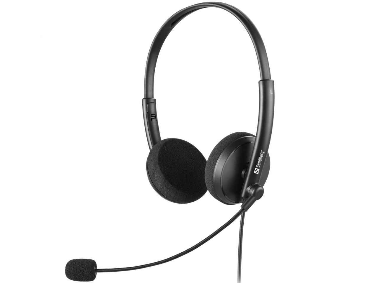 Sandberg MiniJack Office Headset Saver Black