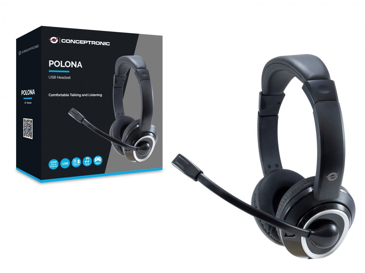 Conceptronic POLONA01B Headset Black