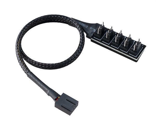 Akasa Flexa FP5 4pin Molex - 5x 4pin PWM 0,3m Black