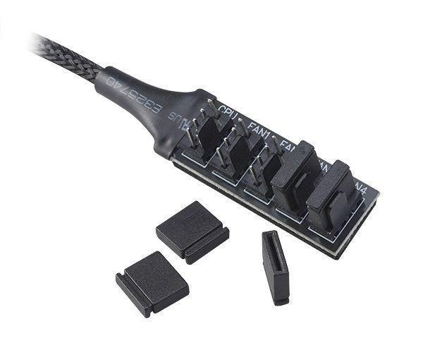 Akasa Flexa FP5 4pin Molex - 5x 4pin PWM 0,3m Black