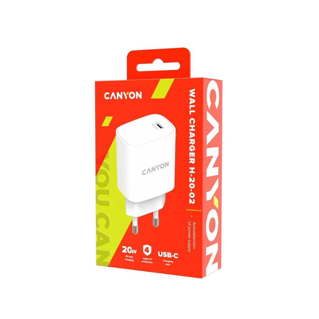 Canyon CNE-CHA20W02 Wall Charger PD 20W White