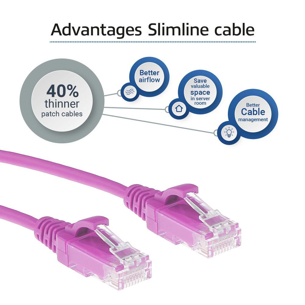 ACT CAT6 U-UTP Patch Cable 7m Pink