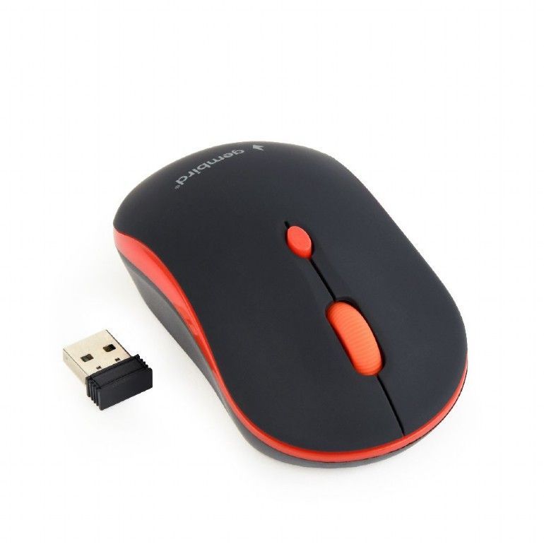 Gembird MUSW-4B-03-R Wireless optical mouse Black/Red