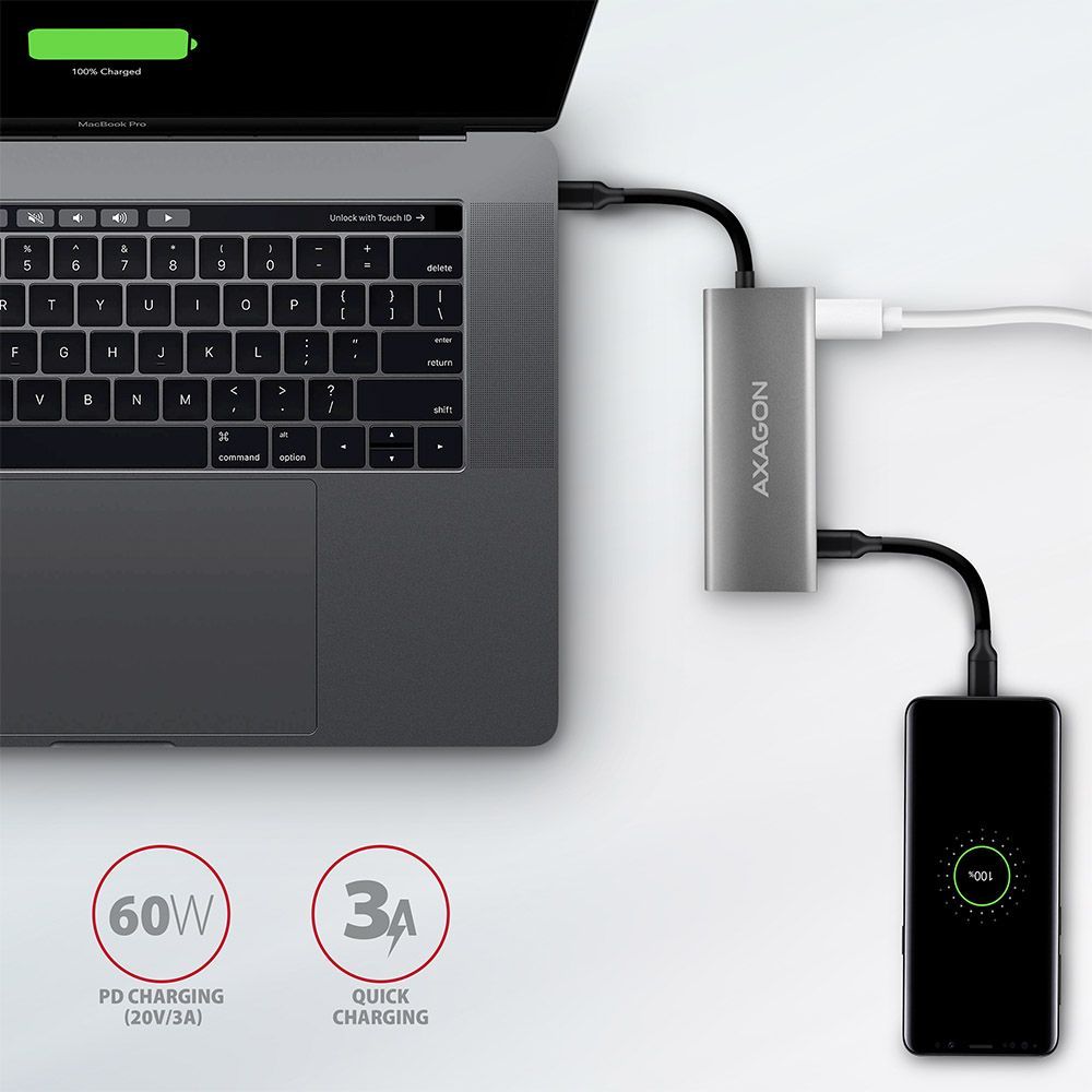 AXAGON HMC-5G2 SuperSpeed USB-C 10 Gbps SpeedSter 5H hub