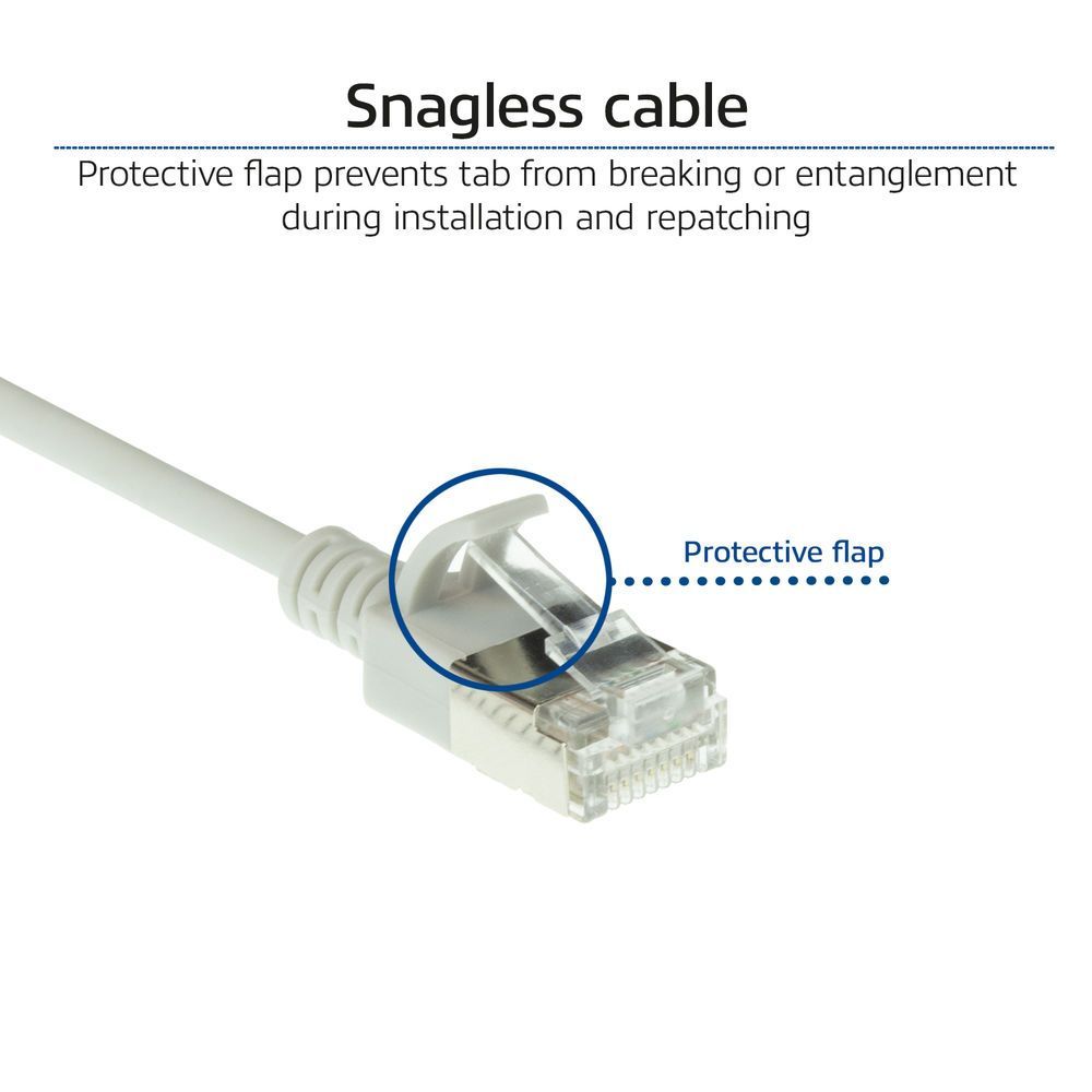 ACT CAT6A U-FTP Patch Cable 10m Grey