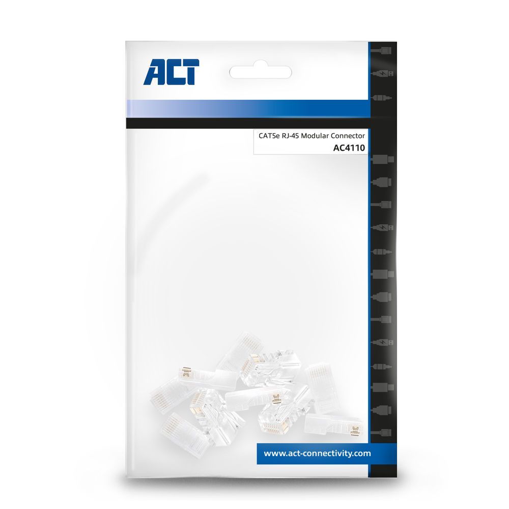 ACT AC4110 vezeték csatlakozó CAT5e RJ-45 Transparent