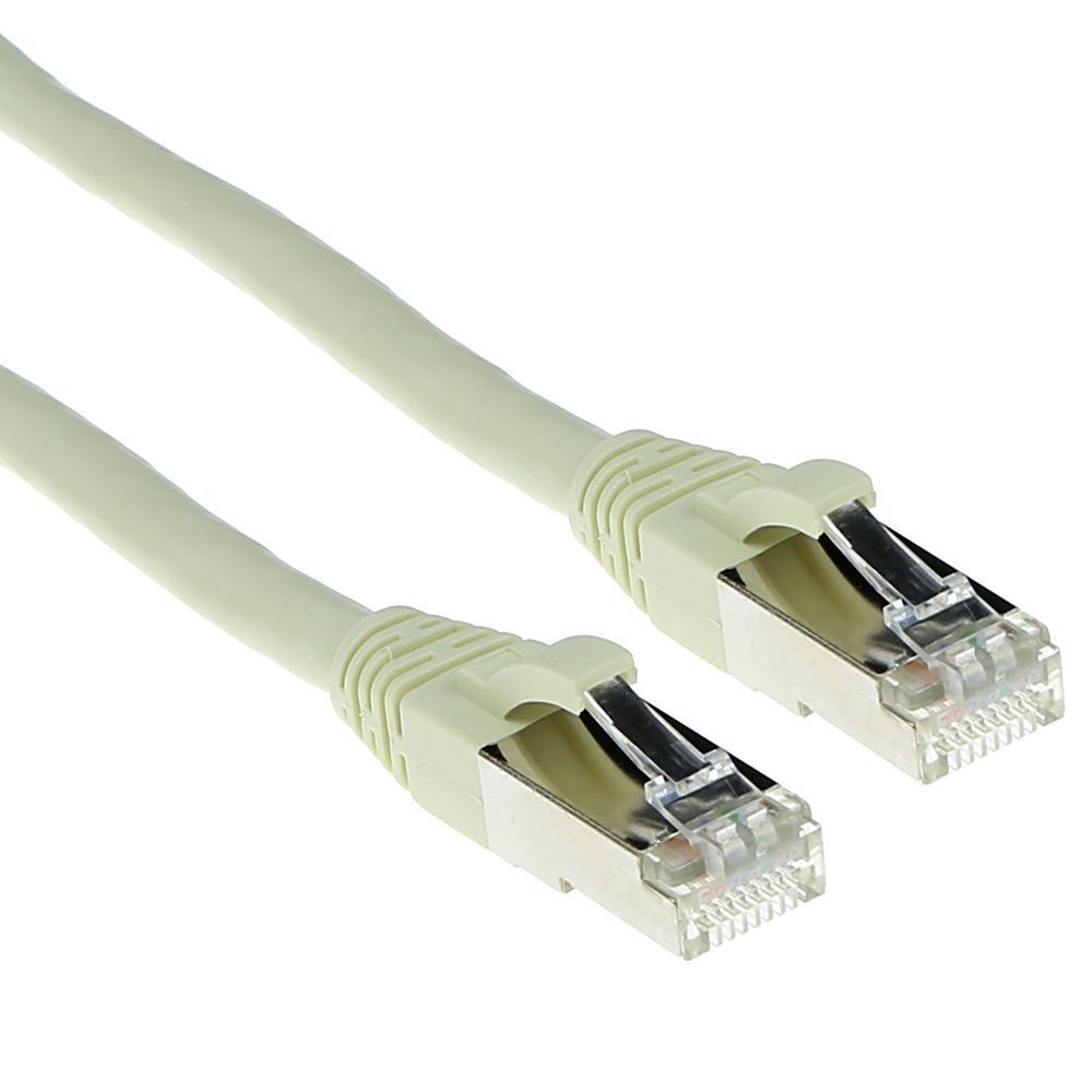 ACT CAT6A S-FTP Patch Cable 0,25m Ivory