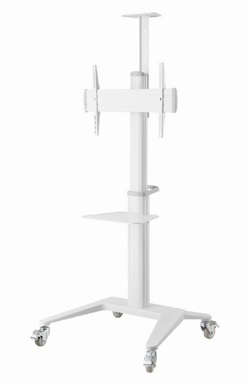 Gembird TVS-70T-02-W Aluminum TV floor stand with caster wheels 37"-70" White