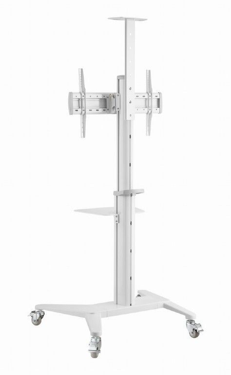 Gembird TVS-70T-02-W Aluminum TV floor stand with caster wheels 37"-70" White