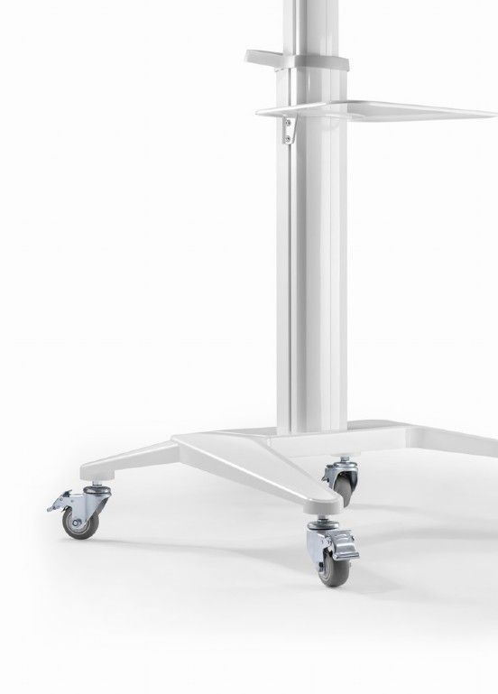 Gembird TVS-70T-02-W Aluminum TV floor stand with caster wheels 37"-70" White