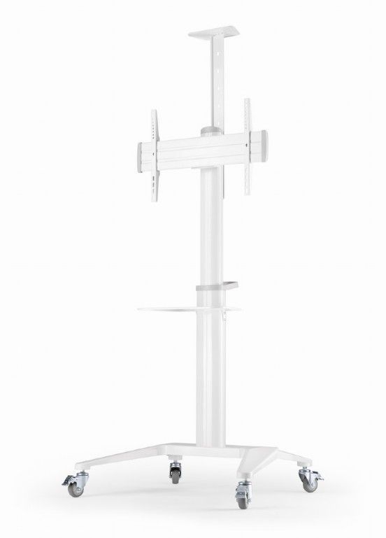 Gembird TVS-70T-02-W Aluminum TV floor stand with caster wheels 37"-70" White