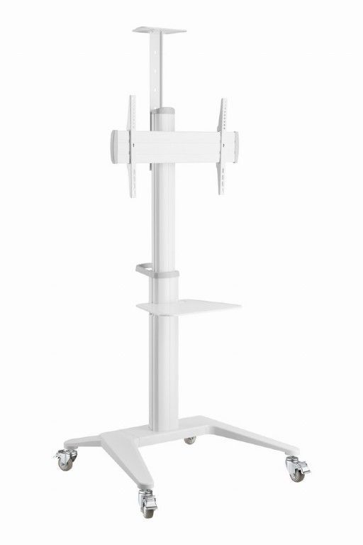 Gembird TVS-70T-02-W Aluminum TV floor stand with caster wheels 37"-70" White