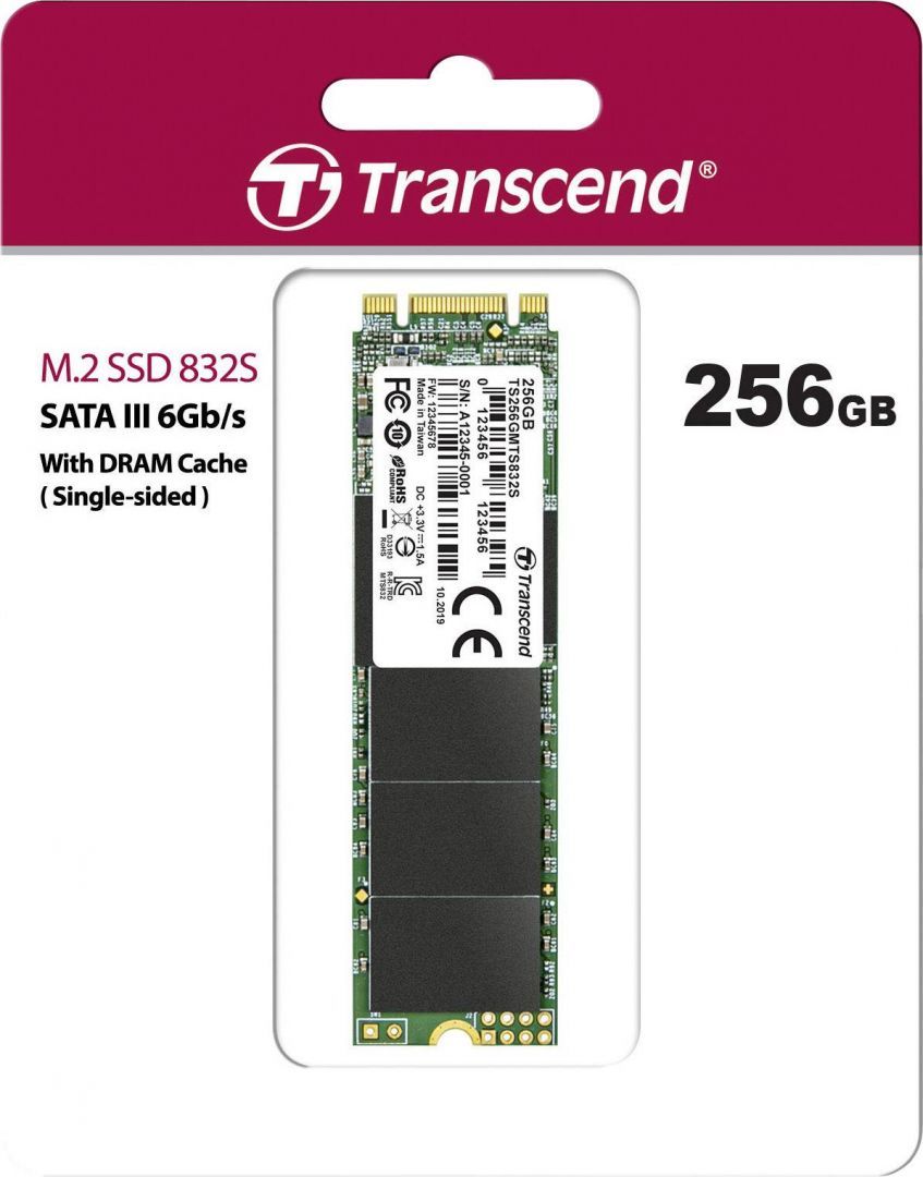 Transcend 256GB M.2 2280 MTS832S TS256GMTS832S