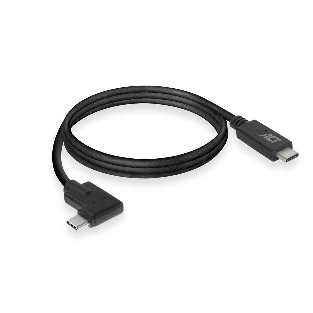 ACT AC7406 USB-C Angled Cable 1m Black