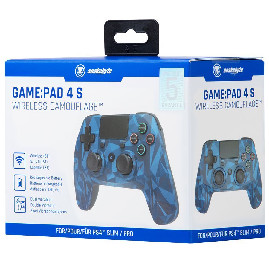 snakebyte Game:Pad 4 S Wireless Gamepad Camo Blue