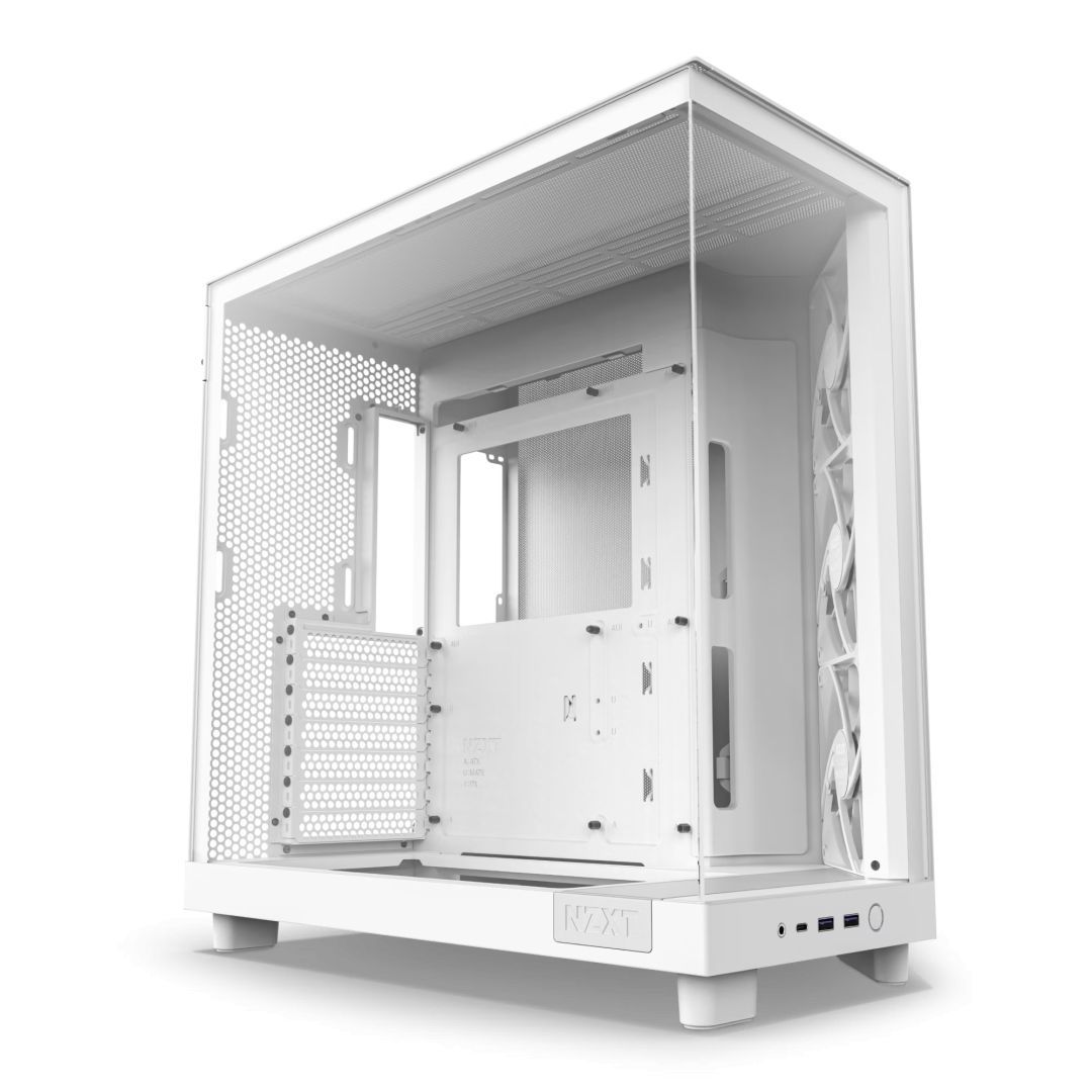 NZXT H6 Flow (2023) Tempered Glass Matte White