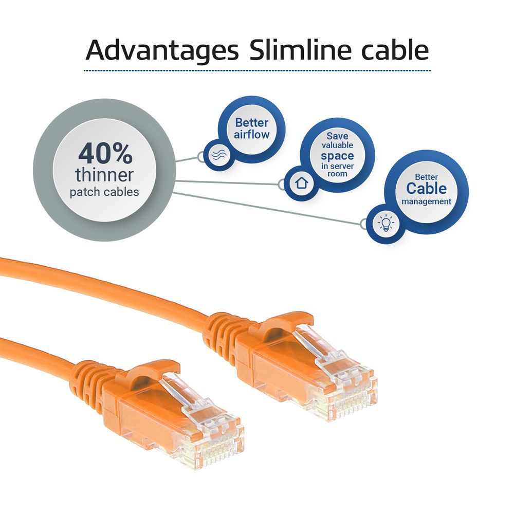 ACT CAT6 U-UTP Patch Cable 1m Orange