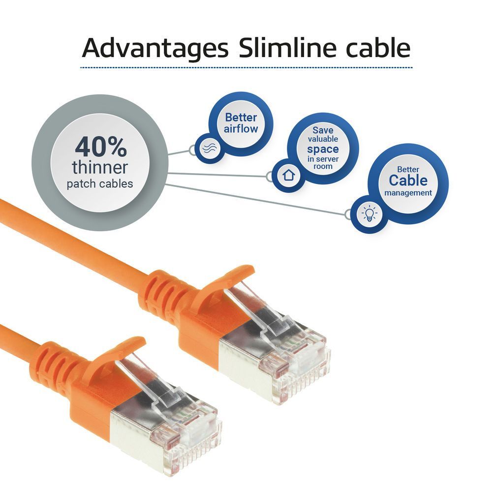 ACT CAT6A U-FTP Patch Cable 0,25m Orange