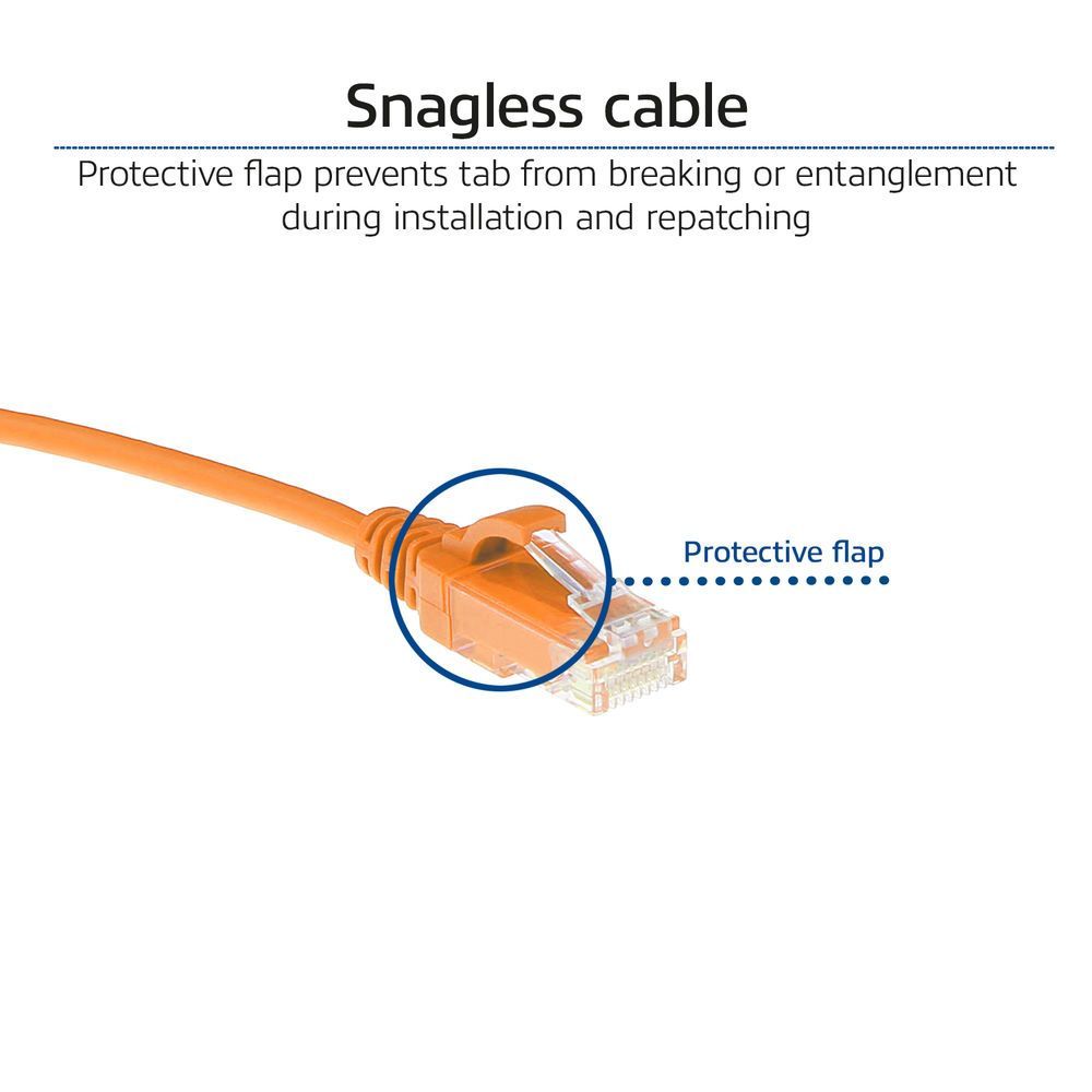 ACT CAT6 U-UTP Patch Cable 0,5m Orange