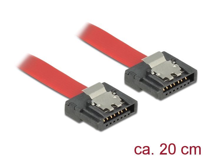 DeLock SATA 6Gb/s Cable FLEXI 0,2m Red