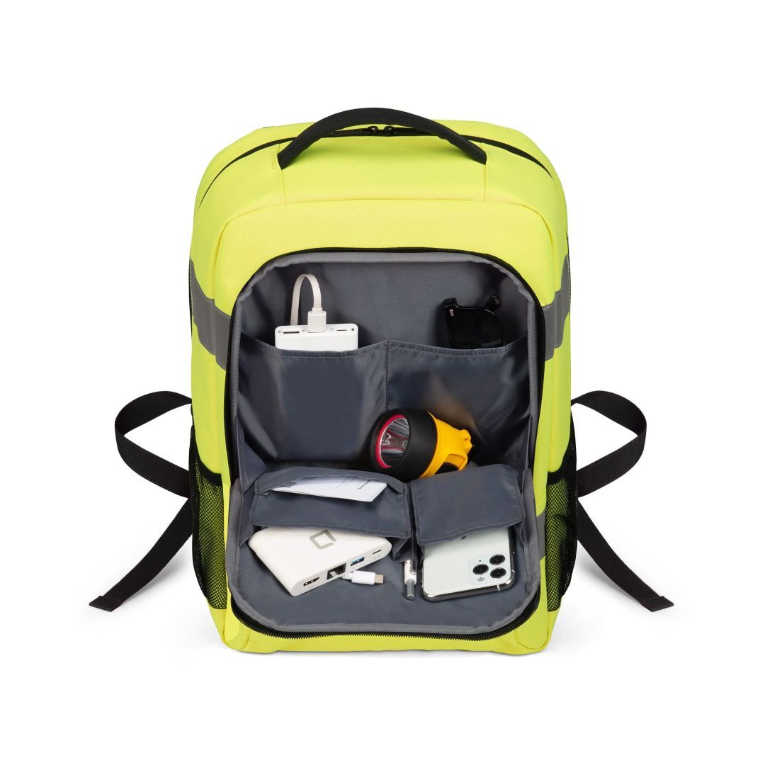 Dicota Backpack Hi-Vis Base 24 litres Yellow